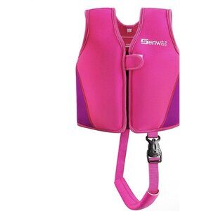 Genwiss Baby Girl Swim Vest Toddler 2 Years Baby Toddler Fit 20-28 lbs Pink